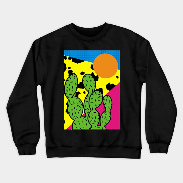 bold pop art cactus Crewneck Sweatshirt by SpicyNoodle